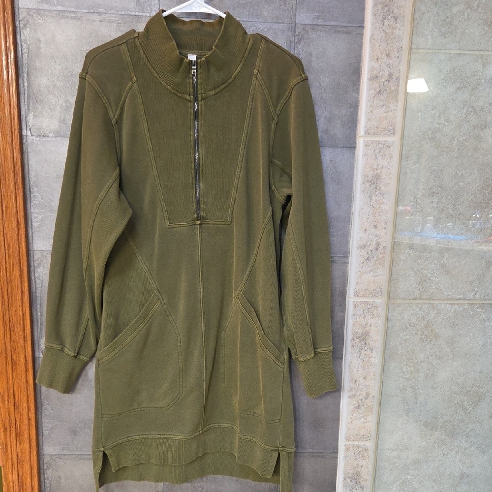 Anthropologie Olive Green Mini Dress